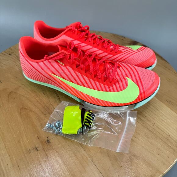 Nike Air Zoom Maxfly 2 Men’s Size 9.5 Bright Crimson Lime Blast FD8395-600 - Picture 10 of 11